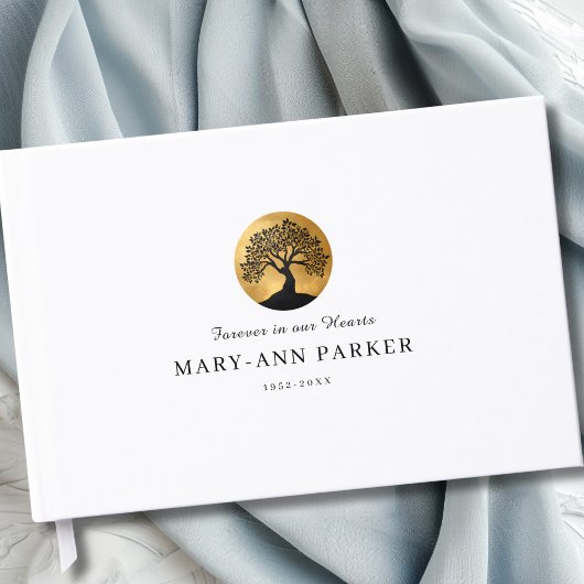 Tree of Life! Memorial White Custom Gastenboek