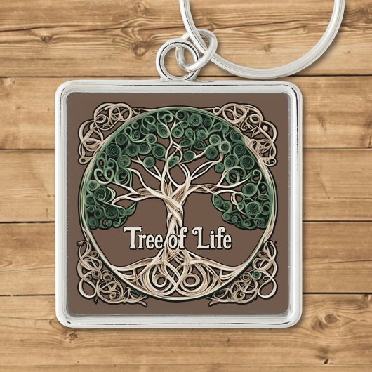 Tree of Life Papier Quilling Sleutelhanger