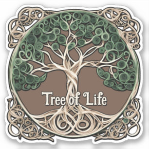 Tree of Life Papier Quilling Sticker