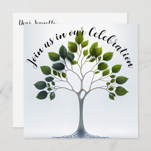 Tree of Life Party uitnodiging (Voorkant / Achterkant)