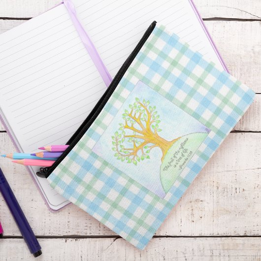 Tree of Life Plaid Etui