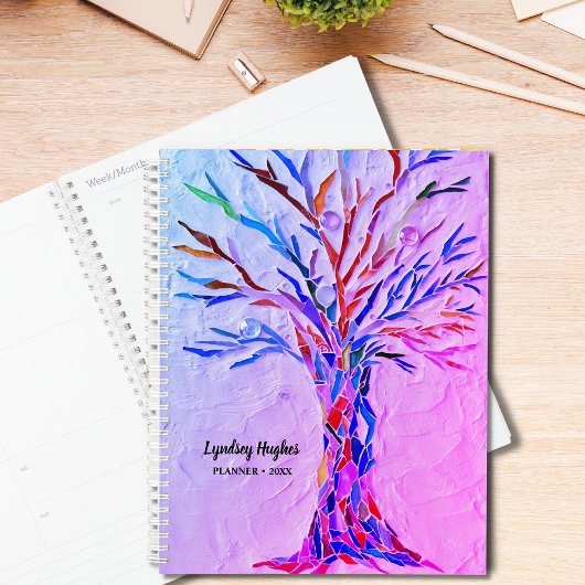 Tree of Life Rainbow Colours Custom Planner
