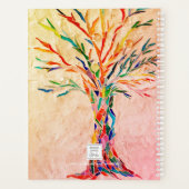 Tree of Life regenboogkleuren aangepaste naam Planner (Achterkant)