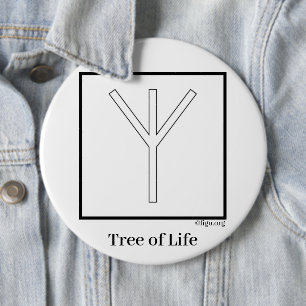 Tree of Life Ronde Button 6,0 Cm