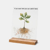 Tree of Life Roots and Heart Personalized Acryl Bord (Hoek)