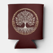 Tree of Life Rustiek Donkerrood Celtic Blikjeskoeler (Voorkant)