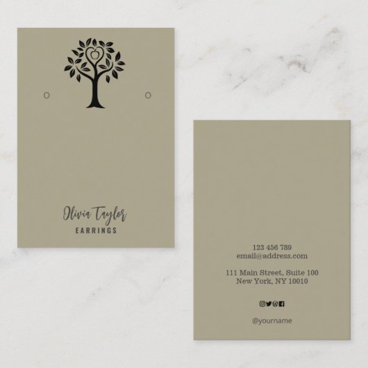 Tree of Life Spirituele Tree Organic Display Kaart Visitekaartje (Voorkant / Achterkant)