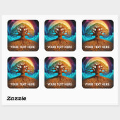 Tree of Life Square Stickers (Vel)