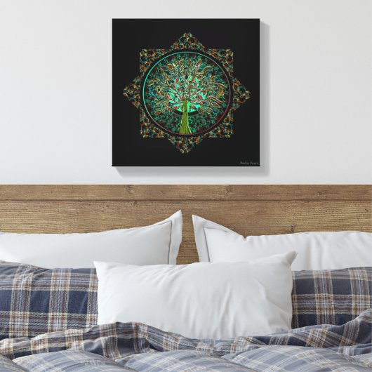 Tree of Life Star Canvas Afdruk (Insitu (Slaapkamer))