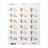 Tree of Life Star of David terug op de website Etiket (Full Sheet)
