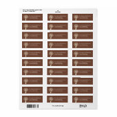 Tree of Life Star van David Pattern Bar-Bat Mitzva Etiket (Full Sheet)