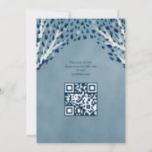 Tree of Life Sterren Custom Bat Bar Mitswa QR-code Kaart (Achterkant)