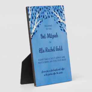 Tree of Life Sterren Custom Bat Bar Mitswa Teken Fotoplaat