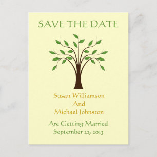 Tree of Life Wedding Save The Date Natuur Custom Aankondigingskaart