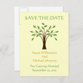 Tree of Life Wedding Save The Date Natuur Custom Aankondigingskaart (Voorkant / Achterkant)