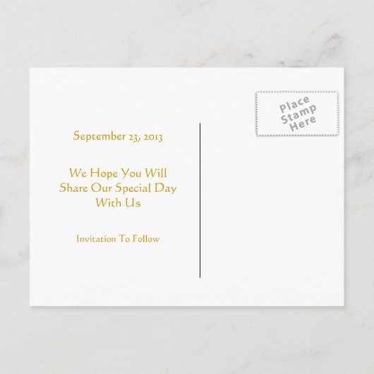 Tree of Life Wedding Save The Date Natuur Custom Aankondigingskaart (Achterkant)