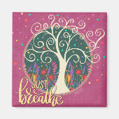  Tree Paarse Adem gewoonInspirivity Magneet (Voorkant)