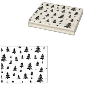 Tree pattern Christmas Rubberstempel (Gestempeld)