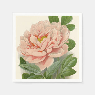 Tree Peony – Elegant  Botanisch Ontwerp Servet