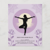 Tree Pose - Yoga Instructor with Lotus Flowers Flyer (Voorkant)
