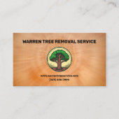 Tree Removal Service Company Visitekaartje (Voorkant)