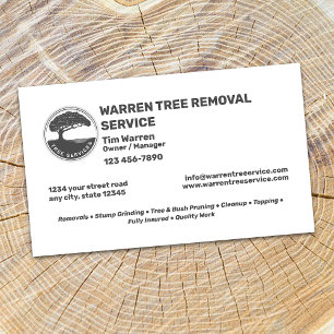 Tree Removal Service Company Visitekaartje