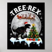 Tree Rex Christmas Dinosaur T-rex Xmas Pajama Men Poster (Voorkant)