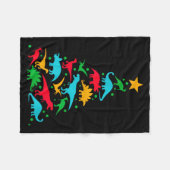 Tree Rex Dinosaur Dino Tree Christmas Tree Funny  Fleece Deken (Voorkant (Horizontaal))