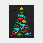 Tree Rex Dinosaur Dino Tree Christmas Tree Funny  Fleece Deken (Voorkant)