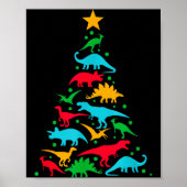 Tree Rex Dinosaur Dino Tree Christmas Tree Funny  Poster (Voorkant)