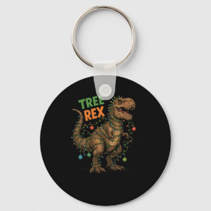 "Tree Rex" Dinosaur Vakantie Humor Kerst T-shirt Sleutelhanger