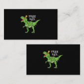 Tree Rex Dinosaurus Grappig Leuke Kerstmis Pyjama Visitekaartje (Voorkant / Achterkant)
