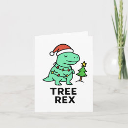 Tree Rex - Funny Christmas Card Feestdagen Kaart