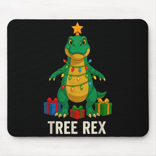Tree Rex Funny Dinosaur Christmas  Muismat (Voorkant)