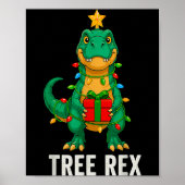 Tree Rex Funny Dinosaur Christmas  Poster (Voorkant)
