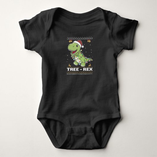 Tree-Rex Funny Dinosaur Pun T-Rex Romper (Voorkant)
