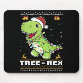 Tree Rex Funny Tyrannosaurus Rex Christmas Pun Muismat (Voorkant)