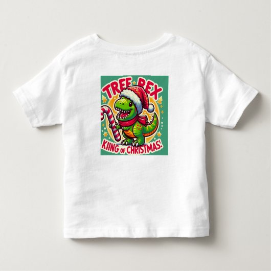 Tree Rex – Grappig Kerst T-Rex T-shirt (Achterkant)