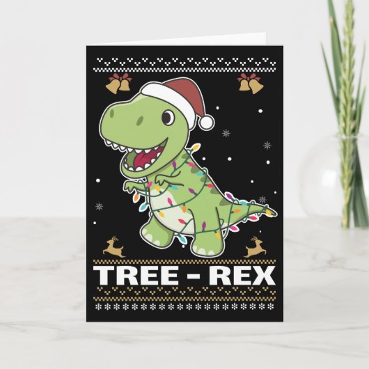 Tree-Rex Grappige Dinosaurus Woordspeling T-Rex Kaart (Voorkant)