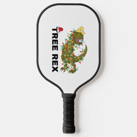 Tree Rex Kerstmis Dinosaurus T Rex 2 Pickleball Paddle (Voorkant)