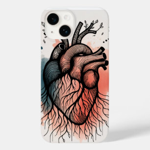 Tree Root Heart – Soulful Line Art Case-Mate iPhone 14 Hoesje