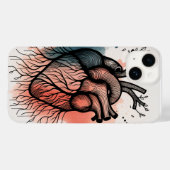 Tree Root Heart – Soulful Line Art Case-Mate iPhone Case (Achterkant (horizontaal))