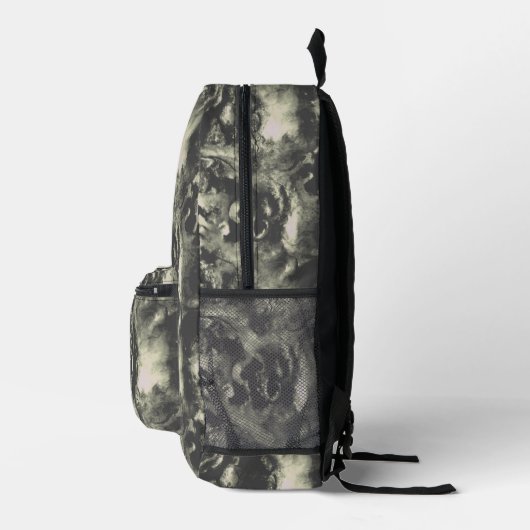 Tree Root Wood Textuur Zwart en Grijs Camo Bedrukte Rugzak (Rechts)