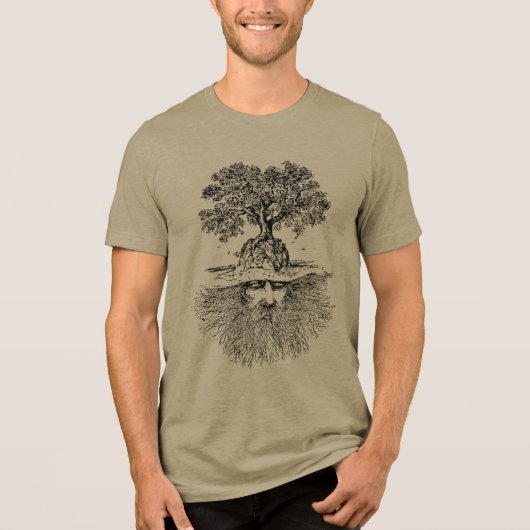 Tree Roots Man Tri-Blend Shirt (Voorkant)