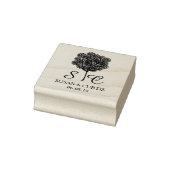 Tree Rustic Rubber Stamp Wedding Monogram Rubberstempel (Stempel)