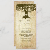 Tree Rustieke String Lights Slim Dinner Menu (Voorkant / Achterkant)
