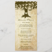 Tree Rustieke String Lights Slim Dinner Menu (Voorkant)