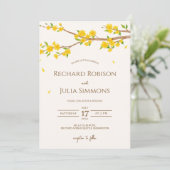 TREE Save The Date Invitation / Aquarelle Floral (Debout devant)