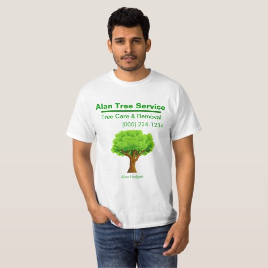 Tree Service Business T-shirt (Voorkant volledig)