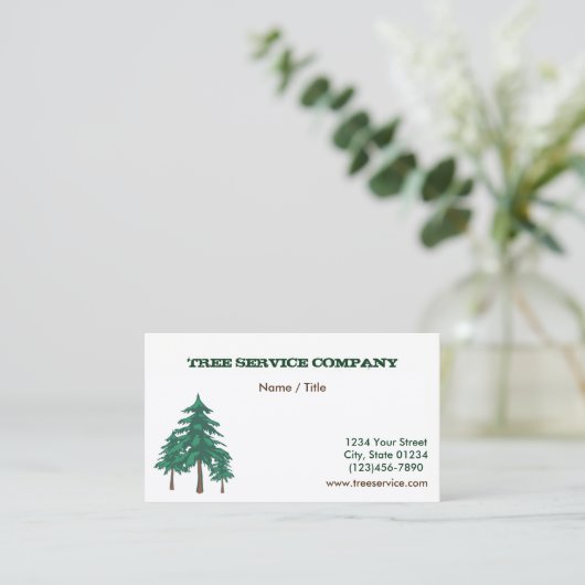 Tree Service Single Sided Visitekaartje (Staand voorkant)